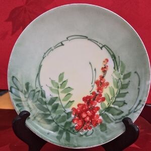 Rosenthal??  Decorative Plate with Red Berry And Green Leaf Design